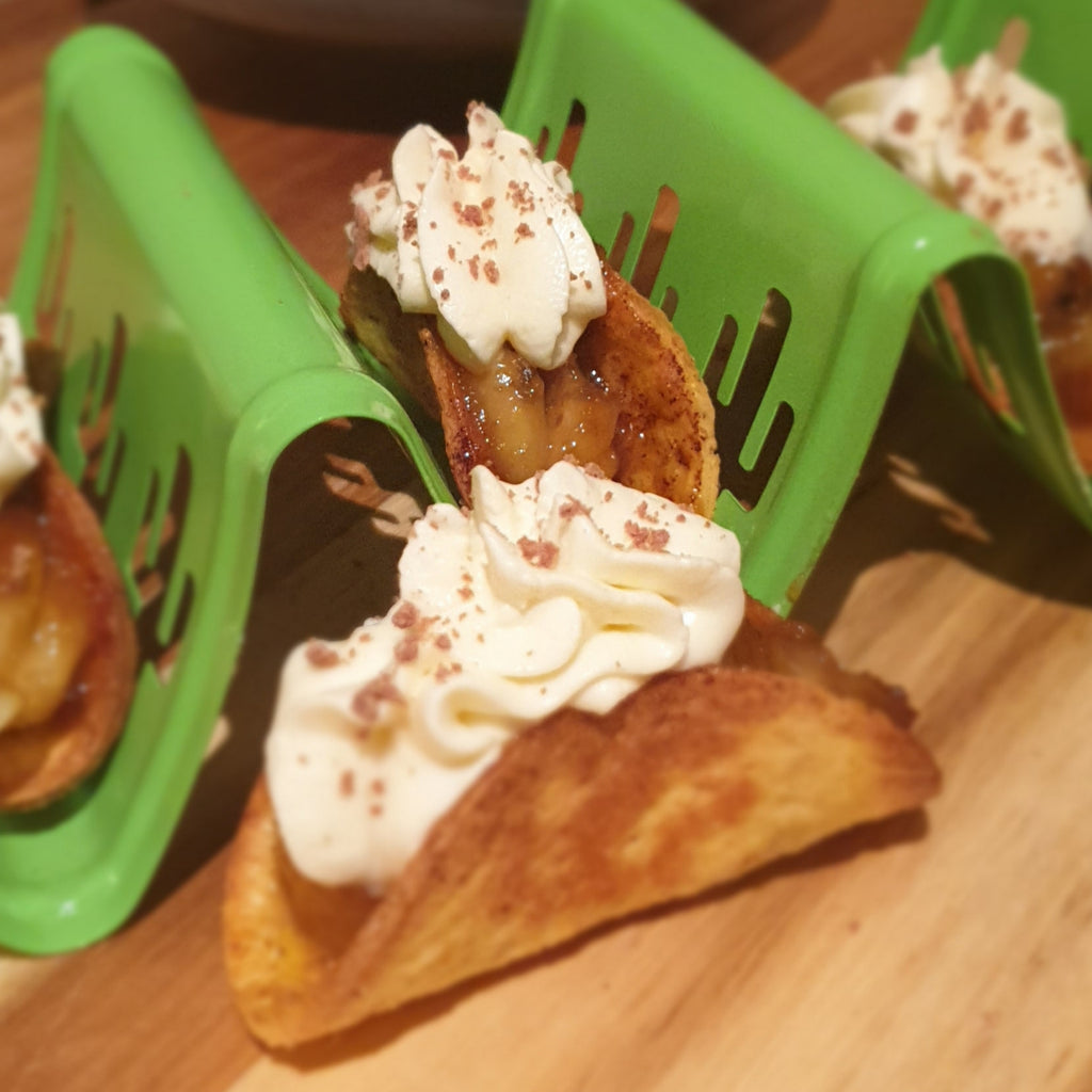 Banoffee Tacos with Whipped Honey Cream – Natures Gold