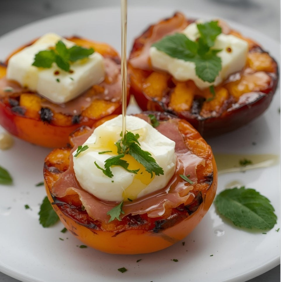 Grilled Nectarine with Parma Ham