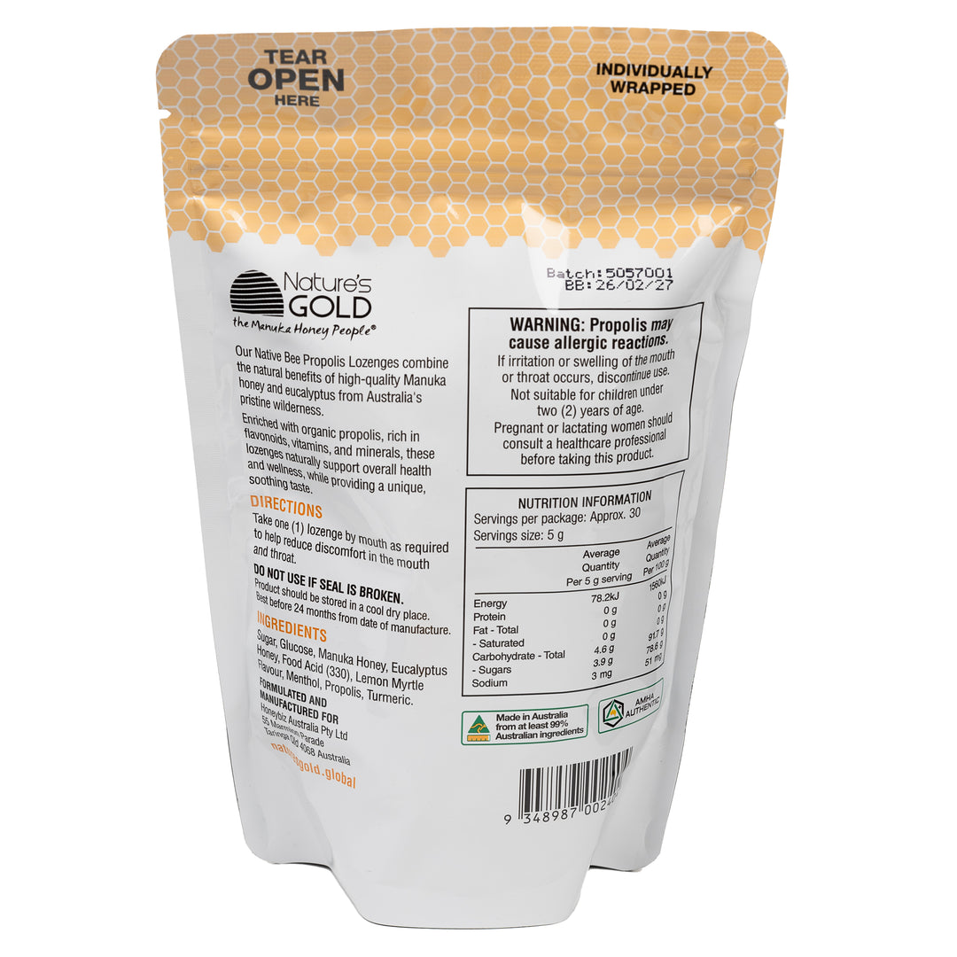Pure Australian Manuka Honey Lozenges with TUMERIC and Propolis