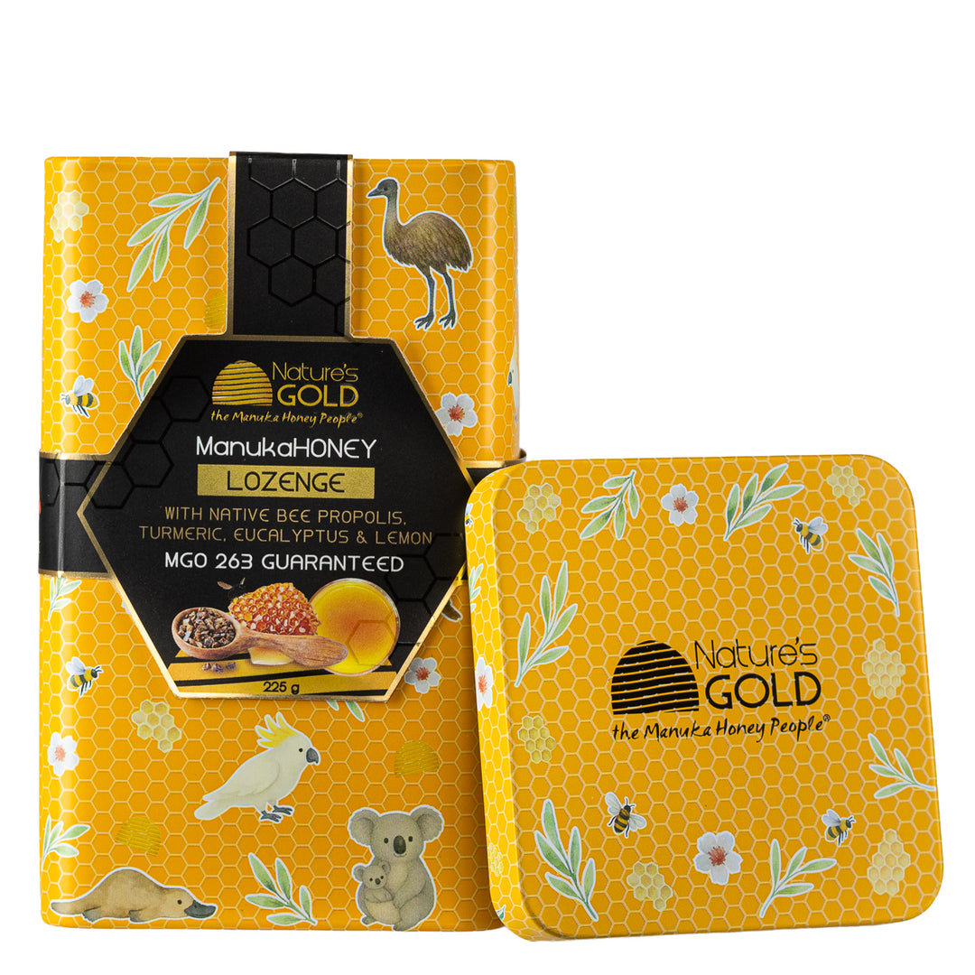 TUMERIC LOZENGES - AUSTRALIANA METAL GIFT BOX 225 g