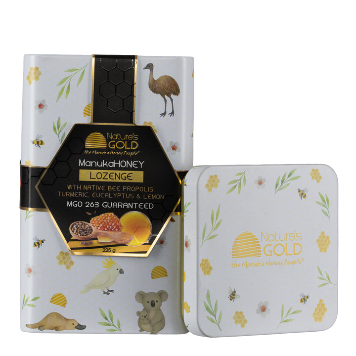 TUMERIC LOZENGES - AUSTRALIANA METAL GIFT BOX 225 g