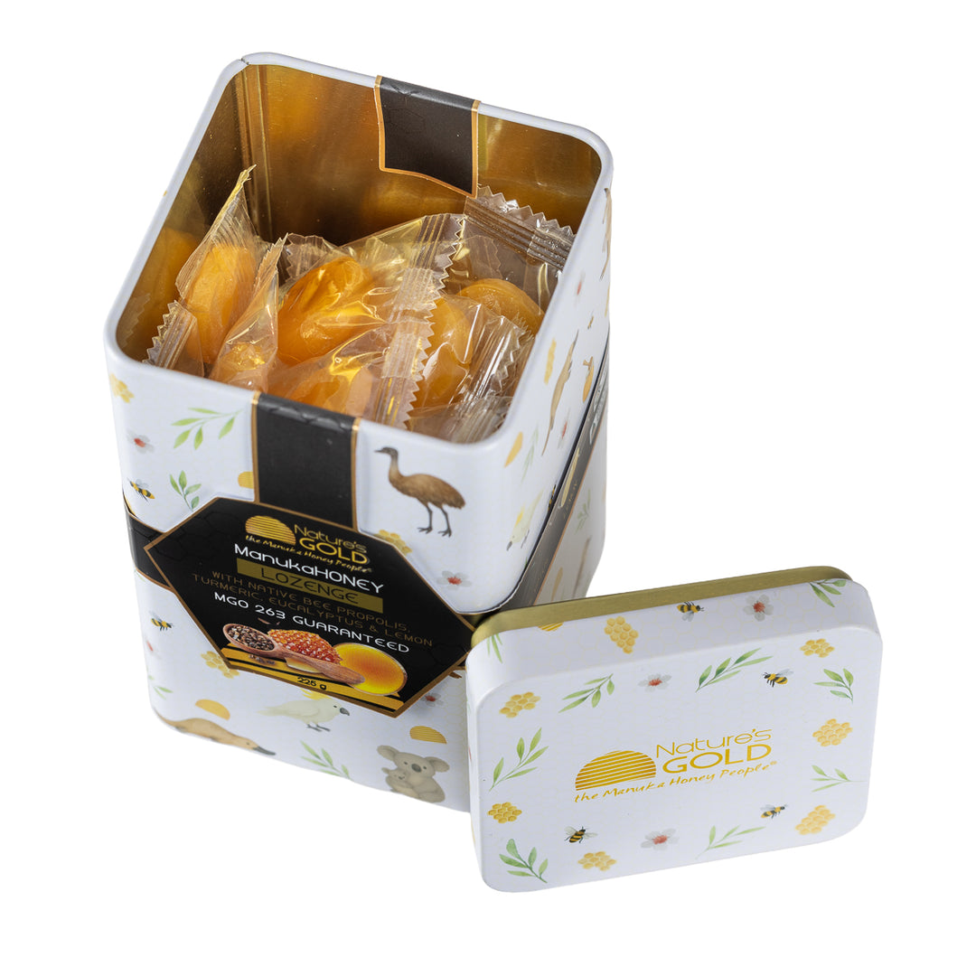 TUMERIC LOZENGES - AUSTRALIANA METAL GIFT BOX 225 g