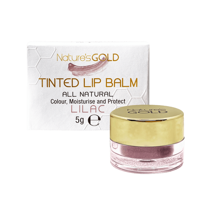 Nature's Gold tinted lip balm all natural lilac 5g 