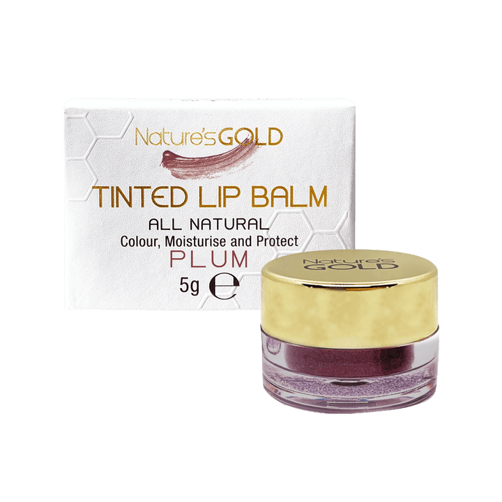 Natures Gold tinted lip balm box plum 5g