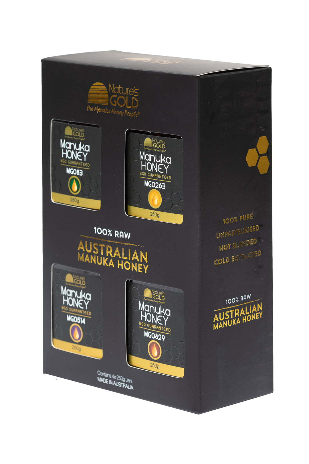 Paquete de regalos - Honey de Manuka australiana X MGO 83, 263, 514 y 829