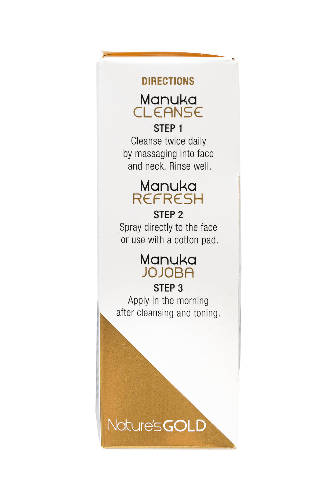 Manuka Honey Everyday skin care set box - back 