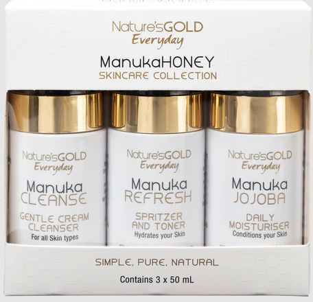 Manuka Gold skincare collection - everyday use set of three items