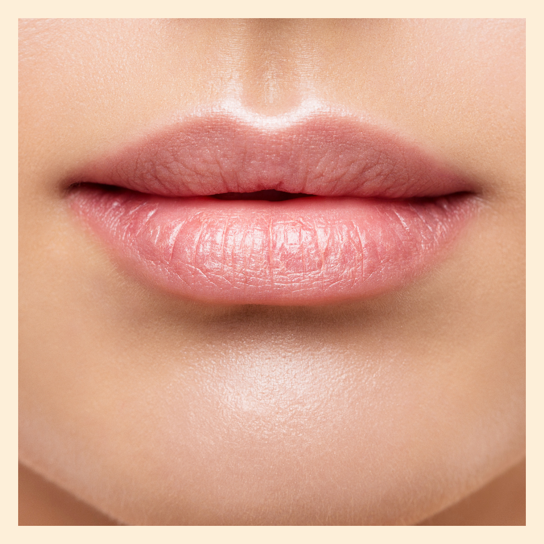 Image of a lady's healthy lips in close up 