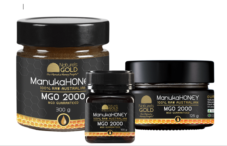 Manuka Honey 100% raw Australian MGO2000 in 3 sizes bottles 